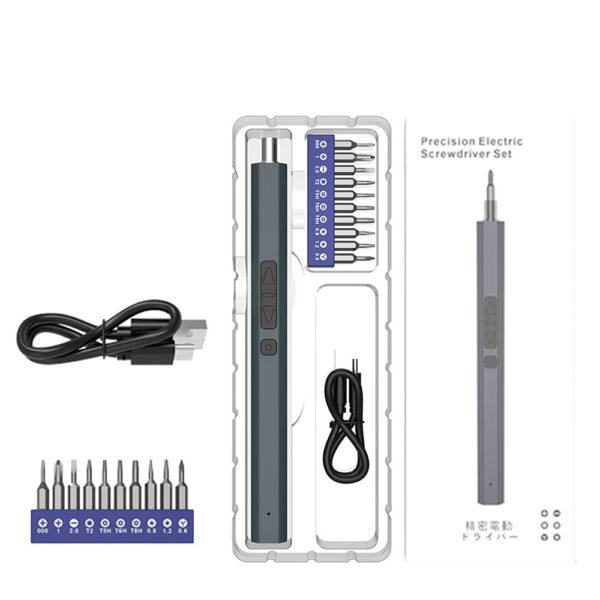 11 In 1 Precision Electric Screwdriver Set Type-C Fast Charging Screwdriver Set with LED Light Phone Repair Electric Tool