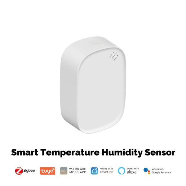 ZigBe Wireless Temperature and Humidity Sensor High Sensitivity with 50m Communication Range Compatible with Smart Home Devices Voice Monitoring Energy Efficient Home Automation