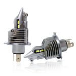 Pair H4 80W Car Front LED Headlight Bulbs Hi-Low Beam for Lighting Modification 6000K IP67 Waterproof 16000LM Color Temperature 6000K