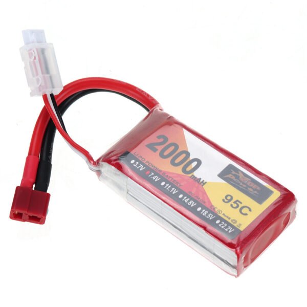 ZOP Power 7.4V 2000mAh 95C 2S LiPo Battery T Deans Plug for HSP RGT 18000 RC Car