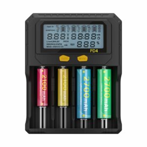 Astrolux VC04S Type-C Input Quick Smart Battery Charger LCD Display Intellegent Flashlight Charger 4 Slots For Li-ion LiF4PO4 Ni-MH 18650 21700 26650 AA AAA Batteries Cell