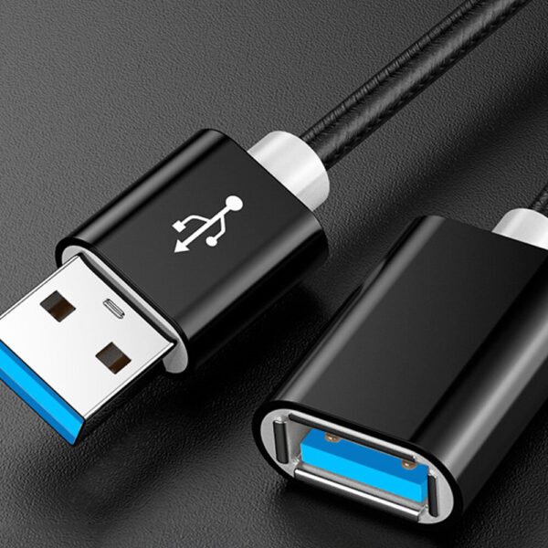 USB Male to Female Extension Cable Data Cable USB3.0 Core Wire 0.5M/1M/2M/3M Long Nickel-plated Anti-oxidation Data Cable for Computer Tablet Keyboard Printer TV Length 0.5M