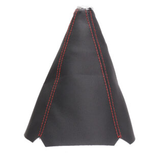 Universal Car PVC Leather Gear Manual Gaiter Shifter Shift Boot Cover W/ Stitch Color. Red
