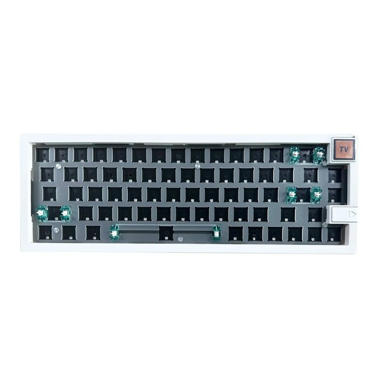 0bcfaeb5-5506-4d30-98a9-d4c34007c654.jpg GMK67-S Customed Display Screen Mechanical Gaming Keyboard Kit Hot Swappable 60% RGB 2.4G/bluetooth/Type-C Wired Tri-mode Game Gasket Structure Keyboard Kit Support VIA Color Black