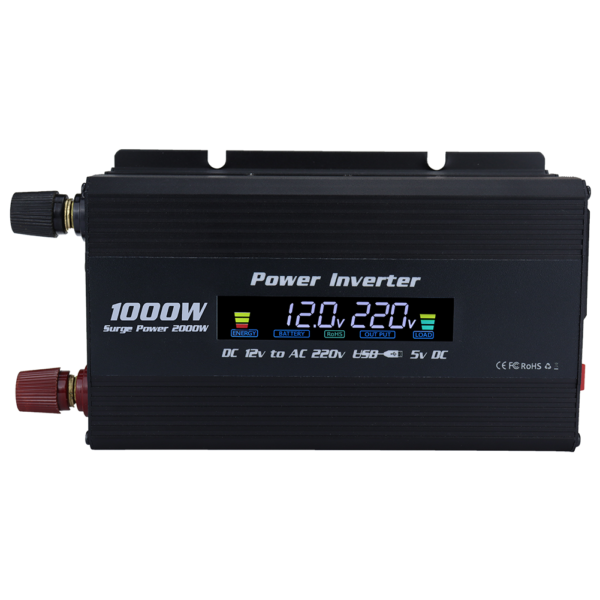 1000W Modified Sine Wave Inverter - Reliable Power for RVs and Boats with Overload Protection and USB Output Power&Voltage 1000w12v-110v