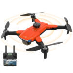 JJRC X33 GPS 2.4G WiFi FPV with Electric HD Dual Camera 360 Obstacle Avoidance Optical Flow Positioning 235g Brushless Foldable RC Drone Quadcopter RTF Battery One Battery Color Orange
