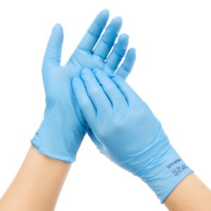 IPRee 100 Pcs Nitrile Disposable Gloves Powder Free Rubber Latex Free Sterile Gloves for Picnic Food Hygiene House Cleaning Size XS