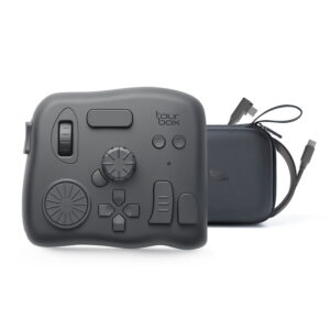 TourBox Elite Upgraded Bluetooth Controller for Photo Video Editing Color Grading Ilustration for Adobe Photoshop Lightroom Premiere Illustrator for Davinci Resolve After Effects Final Cut Pro Keyboard Type Set (device+cable+portable bag) Color White