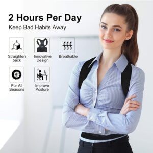 Adjustable Back Support Belt Back Posture Corrector Shoulder Lumbar Spine Support Back Protector Size M
