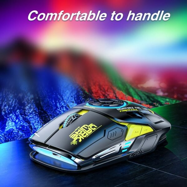 AULA H530 Wireless Duel Mode Mouse Decompress Charging Gyro Mouse Rotating Esports Gaming RGB Mouse Color Black