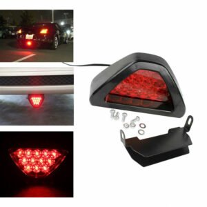 12 LED Triangular Brake Lights LED Rear Tail Lights Flashing Brake Lights Red Warning Lights Color Red