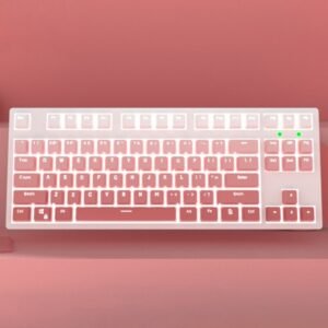 104 Keys Blusher Color Keycaps Set OEM Profile PBT Gradient Dip Dyeing Key Caps Kit for 61/87/104 Keyboard