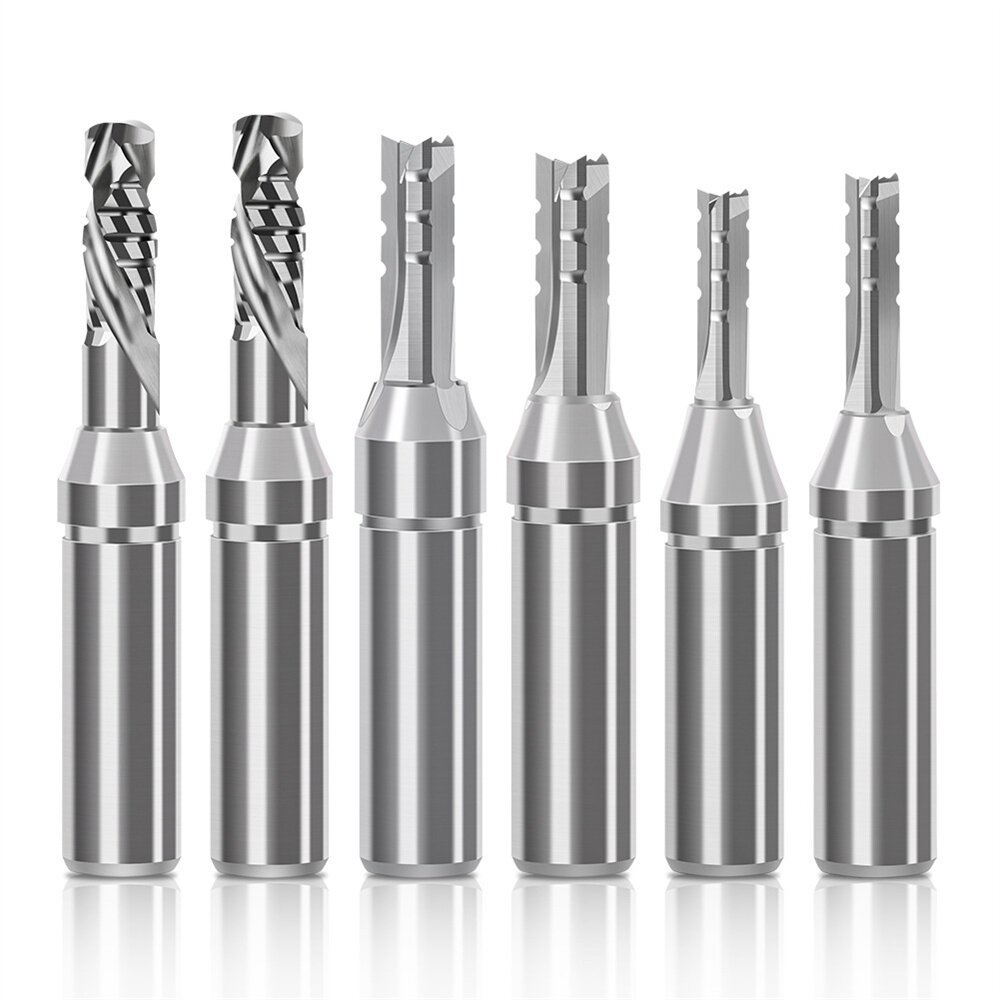 14cacd4c-e46c-482e-a78d-3ea202616875.jpg 1/2 Inch 12.7mm Shank Tungsten Mortising Carbide Router Bit 2 Flutes/3 Flutes TCT Straight Router Bit Straight Flute End Milling Cutter 6-8mm Cutting Diameter 20-22mm Cutting Length Size 3 Flutes-1/2*6*20