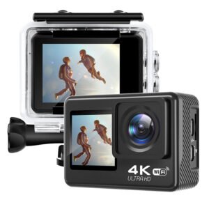 AT-Q60AR Outdoors Sport Camera with 1.3inch Display 4K30P Dual Color Screen 170 Wide-angle 30m Waterproof Sports Photography Cameras