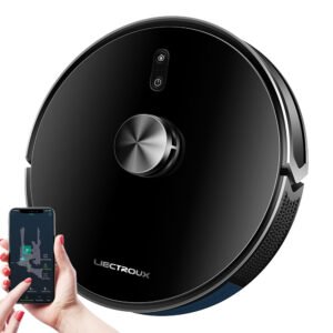 LIECTROUX X6 Robot Vacuum Cleaner 6500Pa Suction, LDS Laser Navigation, 235ml Water Tank, 400ml Dustbin, 5 Maps