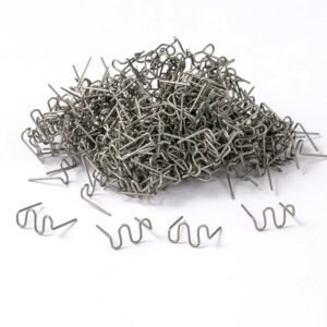100Pcs 0.8mm Welding Nail Hot Stapler Plastic Repair Standard Pre Cut Wave Staples for Bumper Bodywork Repairs Type 0.8mm V type