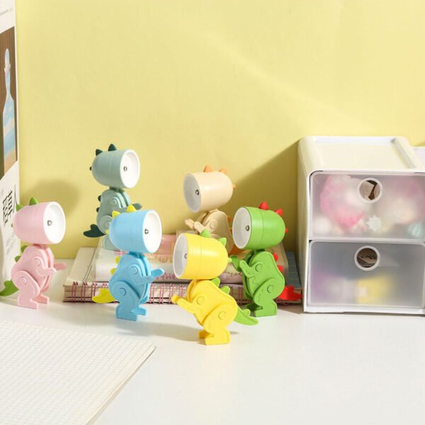 Mini Night Light LED Adjustable Desk Lamp Book Light Dinosaur Cute Pet Light Eye Protection Table Lamp Home Room Decoration Color Blue