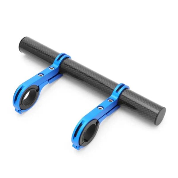 1pc Carbon Fiber Bike Handlebar Extender Bracket, Flashlight Holder Extension Bracket For Outdoor Bike Accessories Color Red