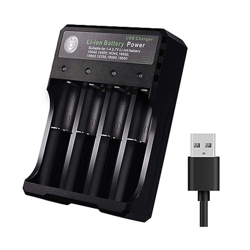 21cfb1f6-4e69-4654-a122-0f557fab3de5.jpg USB Intelligent Universal Rechargeable Battery Charger 18650 Flashlight Charger 4 Slots Fast Charge for 3.7V Li-ion TR IMR 10440 14500 16650 14650 18350 18500 16340(RCR123) Batteries