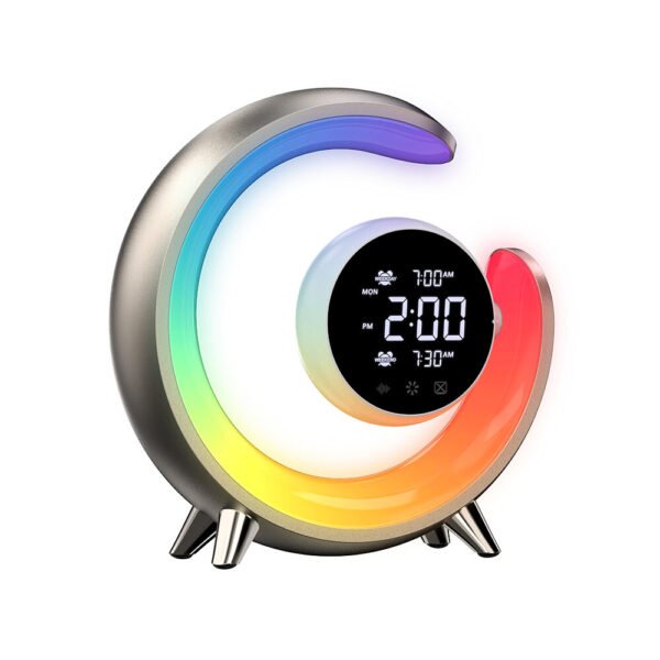 Colorful White Noise Dual Alarm Clock Wake-Up Night Light Touch RGB Bedside Colorful Atmosphere Light Color Gold