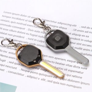 COB LED Lights Keychain Emergency Light Outdoor Portable Mini Flashlight Keychain Pocket-sized Torch Mini Flashlight Color Gold