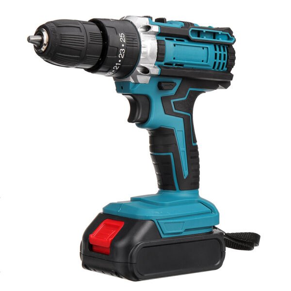 Drillpro 21V 28Nm 1450r/min Cordless High Torque 25-speed Adjustment with Drill Heads Ideal for Home DIY and Professional Use Battery Quantity with 2 Batteries