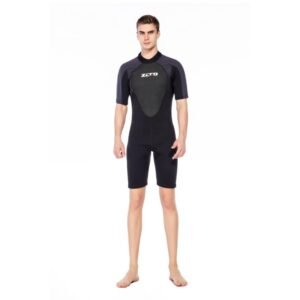 ZCCO 3mm Warm Wetsuit Neoprene Elastic Surfing Snorkeling Short  Sleeves Diving Suit for Spearfishing Snorkeling Surfing Canoeing Size L