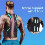 Adjustable Back Reinforced Support Belt Back Adult Posture Corrector Shoulder Lumbar Spine Support Back Protector SIZE L