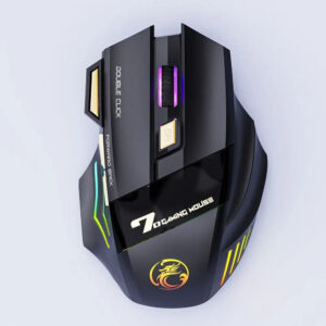 Wireless Gaming Mouse USB IMICE GW-X7 3200DPI Wired/Dual Mode BT+2.4G Rechargeable 7 Keys Silent Mouse 7-color Breathing LED Version Wired