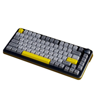 Ajazz AK820 Max 82 Keys Tri-mode Wireless Mechanical Gaming Keyboard with Volume Knob Hot Swappable Fly Fish Switch RGB 2.4G Wireless/BT5.1/USB Wired 75% Layout Gaming Keyboard Gasket Structure Color Purple