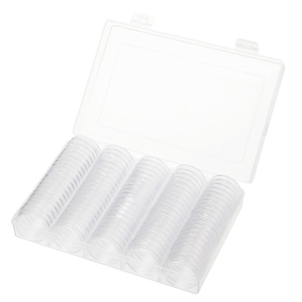 100Pcs/Lot 20/25/27/30mm Clear Plastic Coin Holder Universal Commemorative Coin Shell Collector