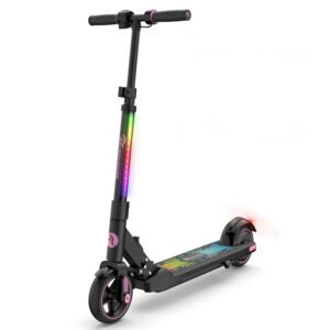 [EU Direct] EVERCROSS EV06C Electric Scooter 25.2V 2.6AH Battery 150W Motors 6.5inch Tires 8KM Max Mileage 60KG Max Load Folding Kids Electric Scooter for 6-12 Years Old Color Black & Pink