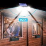Outdoor Solar Powered Flood Lights With Movement Detection 3 Adjustable Heads And 270 Wide Angle