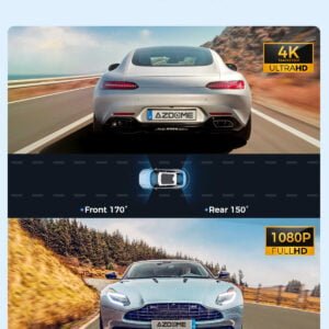 AZDOME GS63H Pro 2CH Dash Cam 4K with Super Night Vision 24H Parking Mode With 64G Memory Card Dual Dash Cam  4K+1080P Front Rear Cameras
