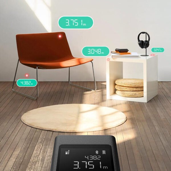 Xiaomi Mi Smart Laser Distance Meter Black - Accurate Measuring Tool for Home and Construction with Long Range and Bluetooth Connectivity