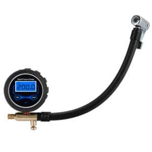 200PSI Multi-function Car Truck Air Tire Inflator Digital Pressure Gauge with Air Chuck Hose
