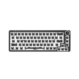 GAMAKAY LK67 Keyboard Customized Kit 67 Keys RGB Hot Swappable 3pin/5pin Switch 65% Programmable Triple Mode Wired bluetooth 5.0 2.4GHz Keyboard Kit NKRO PCB Mounting Plate Case with Rotate Button Custom Keyboard Color Black