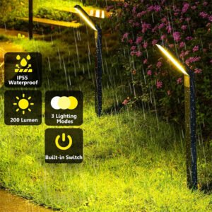 90LED Waterproof Solar Landscape Lights Bright Outdoor Pathway Lamps for Driveways, Sidewalks, Yards, and Gardens Height 58cm