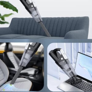 VC008 Handheld Vacuum Cordless 8000Pa Rechargable 6.0ah Portable 90W 8000r/min Brushed Motor Mini Cleaner with LED for Home Bedroom Car SUV