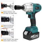 MUSTOOL 1600N.M 6200RPM Brushless Electric Impact Wrench 1/2inch Socket Wrench Forward Lock Switch with/without Battery Battery Without Battery