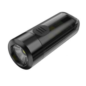 7 Light Modes Bright LED Mini Keychain Flashlight UV Light Red Blue Signal Lamp Portable Mini Flashlight Highlights Type-C Rechargeable Whistle Light Cap Clip Light