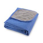 210g Fleece Waterproof Camping Blanket Extra Warm 200*140cm Large Outdoor Blanket Picnic, Sports, Windproof Backpacking Blanket, Ripstop Nylon with Waterproof Storage Bag Micro Fleece Color Grey