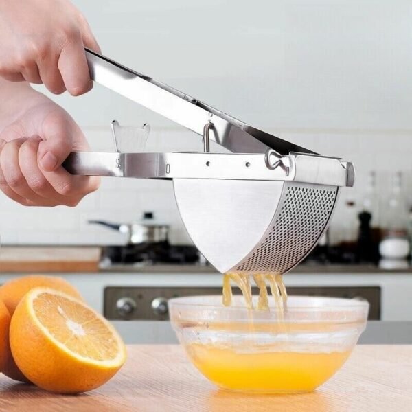 Stainless Steel Potato Masher Juicer Manual Heavy Duty Mud Press Masher Multi-purpose Fruit Lemon Juicer