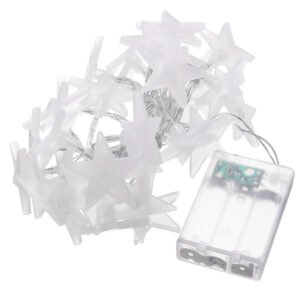 Battery Powered 3.3M 30LEDs Frosted Five Stars Fairy String Light Christmas Wedding Decor Lamp Color. Multicolor