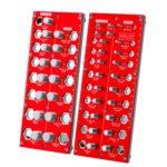 Twist-On Metal Nut & Bolt Thread Checker Set 21 Inch & 17 Metric Sizes Easy Sorting & Identification Gauge for Nuts and Bolts Color Blue