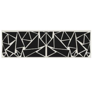 200x60cm Car Side Body Sticker DIY Vinyl Decal Graphic Triangles Color1 Black