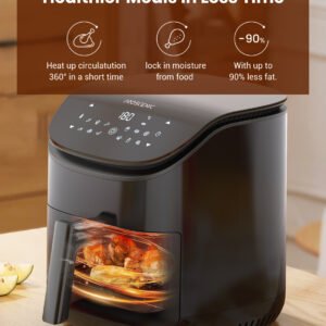 Proscenic T20 1500W Multifunctional Air Fryer With Smart Digital LED Touch-Screen Panel Oil-Free Fryer 220V EU Plug
