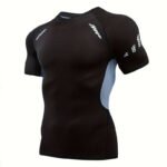 TENGOO Quick Dry Fitness T-Shirt 90% Polyester Breathable Pure Color Fashion Lightweight Training Short Sleeve for Cycling Running Workout Size L