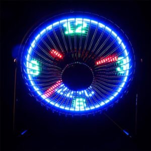 6 inch Portable USB Mini Desktop Electric Fan LED Time Temperature Display Small Clock Luminous Table Fan Night Light