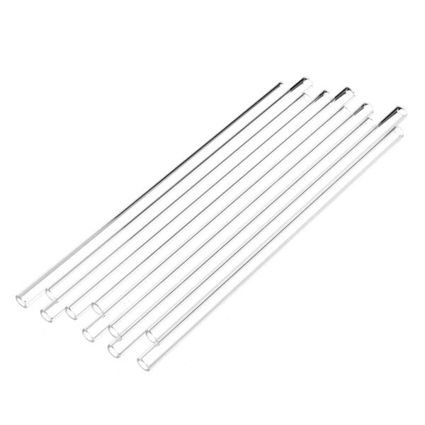 10Pcs 200x7x1mm Length 200mm OD 7mm 1mm Thick Wall Borosilicate Glass Blowing Tube Lab Factory School Home Tubes